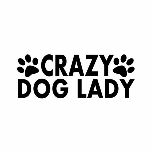 High-quality Text Car Stickers Crazy Dog Lady  Creative Vinyl Sticker