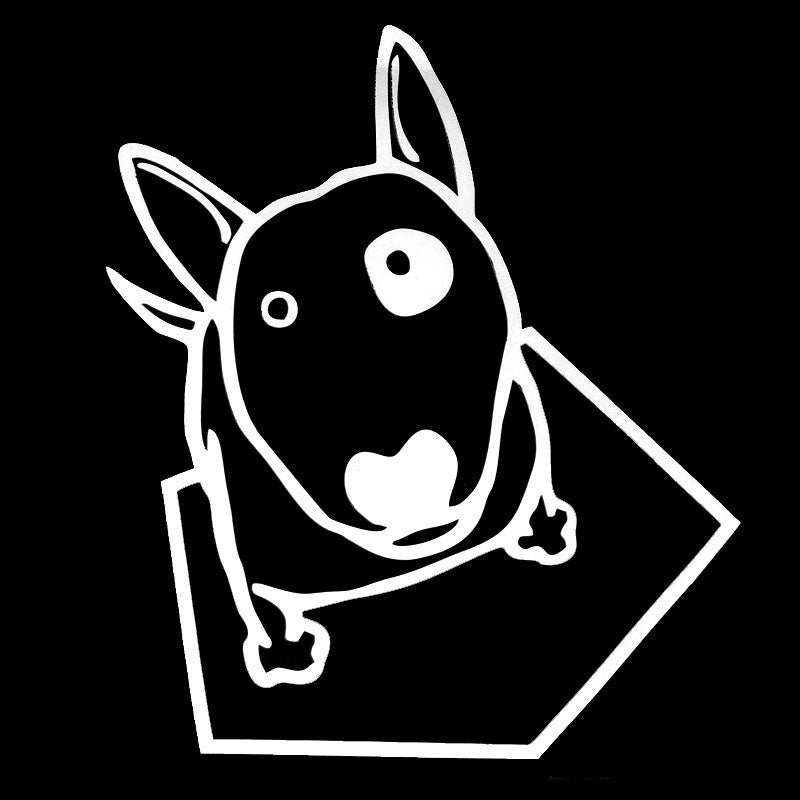 New Fashion 12*13.9CM Bull Terrier Dog Car Stickers Waterproof Vinyl Decal Car Styling Truck Decoration