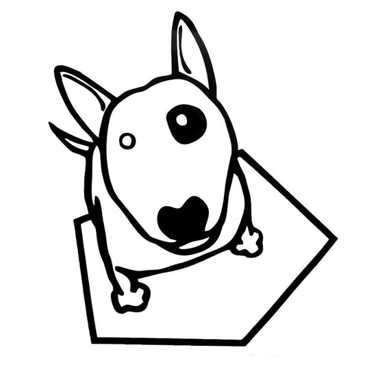 New Fashion 12*13.9CM Bull Terrier Dog Car Stickers Waterproof Vinyl Decal Car Styling Truck Decoration