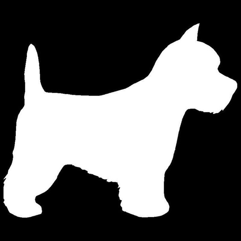 New Fashion 17.8*14.8CM Westie Dog Vinyl Decal Silhouette Car Stickers Car Styling Motorcycle Accessories