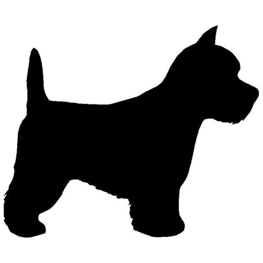 New Fashion 17.8*14.8CM Westie Dog Vinyl Decal Silhouette Car Stickers Car Styling Motorcycle Accessories