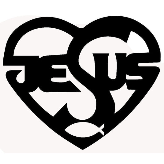Devout Faith Jesus Heart Car Sticker for Bumper laptop Motorcycle Home Car Decor Kayak Vinyl Decal 7 Colors
