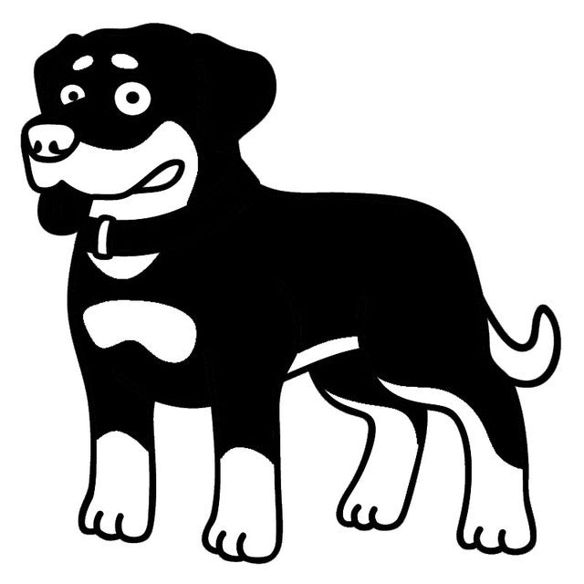 High-quality 1PCS 18*18CM Rottweiler Doberman Dog Stickers Waterproof Vinyl Decal Car Styling Motorcycle Decoration
