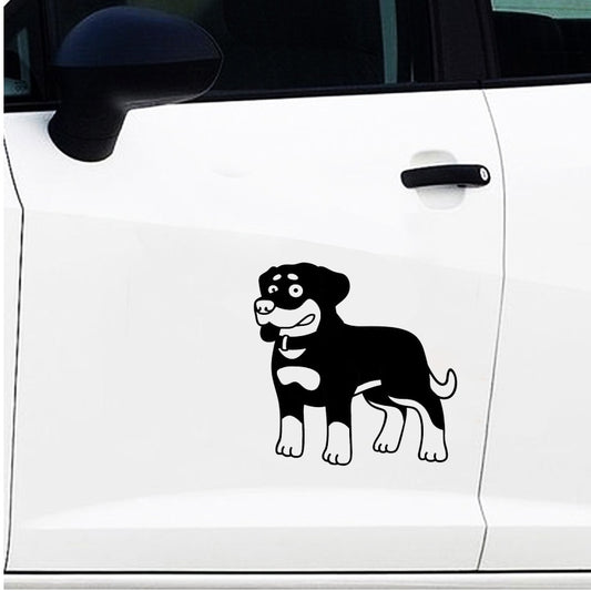 High-quality 1PCS 18*18CM Rottweiler Doberman Dog Stickers Waterproof Vinyl Decal Car Styling Motorcycle Decoration