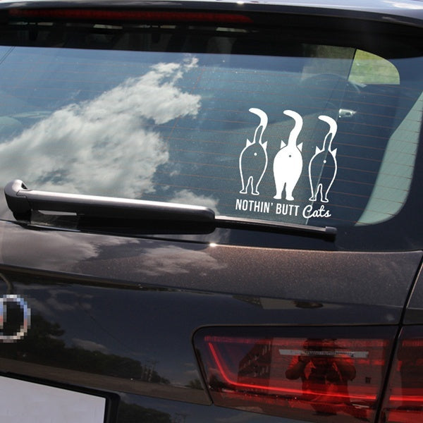 New Brand 1PC 11.5*12.5cm Car Styling Stickers Nothing Butt Cats Animals Car Stickers Vinyl Decal Personality Waterproof Accessories