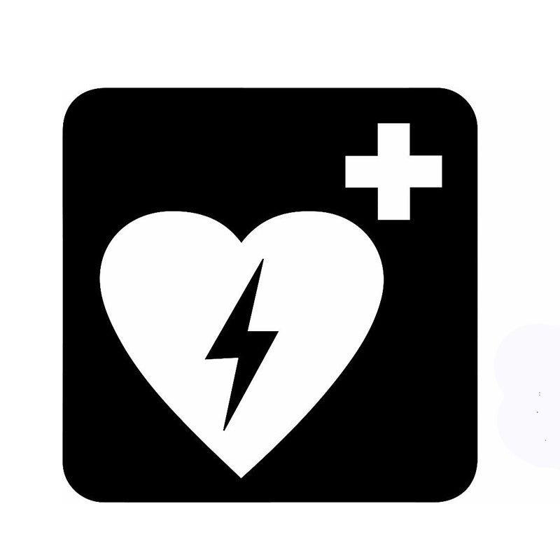 Hot Medical Equipment Emergency and First Aid Defibrillator Car Sticker for Motorhome Wall Laptop Car Styling Vinyl Decal 7 Colors