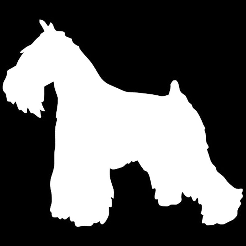 Hot 11.2*9.5CM Miniature Schnauzer Animal Personality Car Sticker Stylish Car Covers Scratches Decorative Stickers