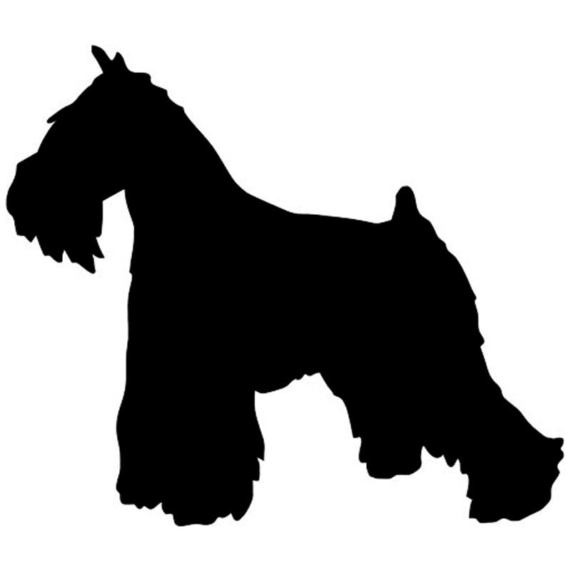 Hot 11.2*9.5CM Miniature Schnauzer Animal Personality Car Sticker Stylish Car Covers Scratches Decorative Stickers