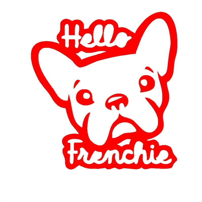 New Hot Cute Naughty Docile Pet Animals Dog Heads Hello Car Sticker for Motorhome Wall Camper Van RV Motorcycles Vinyl Decal 7 Colors