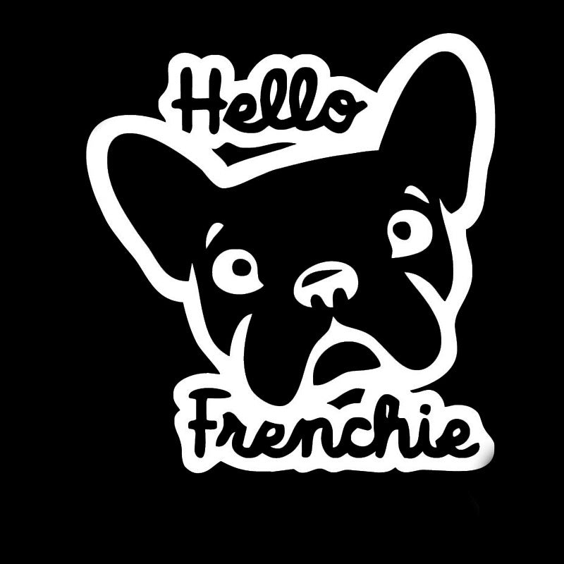 New Hot Cute Naughty Docile Pet Animals Dog Heads Hello Car Sticker for Motorhome Wall Camper Van RV Motorcycles Vinyl Decal 7 Colors