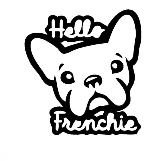 New Hot Cute Naughty Docile Pet Animals Dog Heads Hello Car Sticker for Motorhome Wall Camper Van RV Motorcycles Vinyl Decal 7 Colors