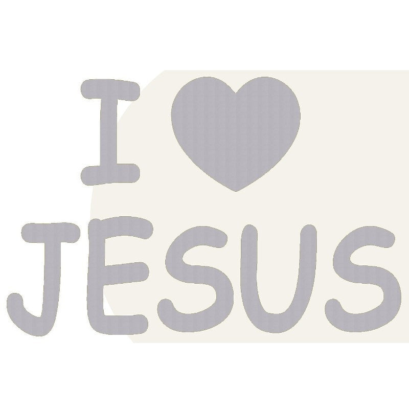 I Love Jesus Heart-shaped Pattern Devout Christian Believer Car Sticker for Laptop Kayak Vinyl Decal 7 Color