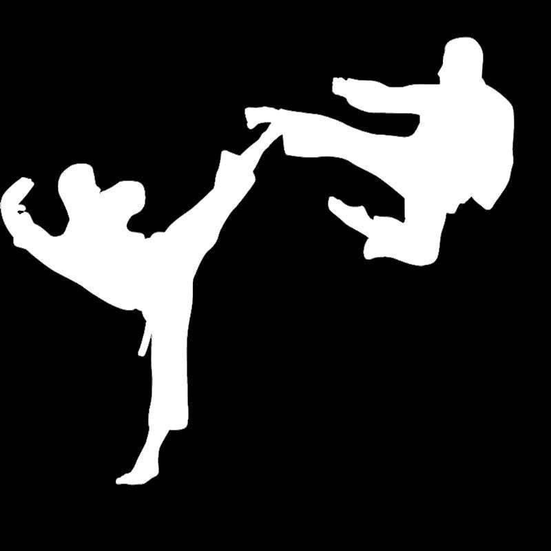 2018 NEW Funny Karate Martial Battle wonderful dynamic stimulus Arts Graphic Car Sticker For Truck Window Door Kayak Vinyl Decal 7 Colors