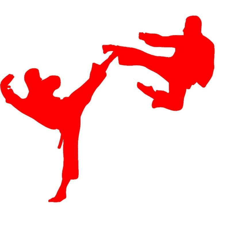 2018 NEW Funny Karate Martial Battle wonderful dynamic stimulus Arts Graphic Car Sticker For Truck Window Door Kayak Vinyl Decal 7 Colors