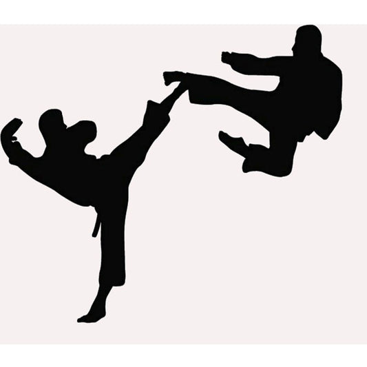 2018 NEW Funny Karate Martial Battle wonderful dynamic stimulus Arts Graphic Car Sticker For Truck Window Door Kayak Vinyl Decal 7 Colors