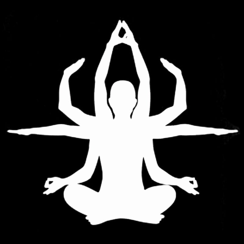 2018 NEW 1PCS 18cm*15.8cm Yoga Buddhism Meditation Decor Vinyl Car Truck Motorcycle Stickers Decals