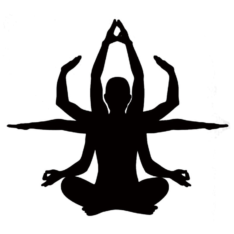 2018 NEW 1PCS 18cm*15.8cm Yoga Buddhism Meditation Decor Vinyl Car Truck Motorcycle Stickers Decals