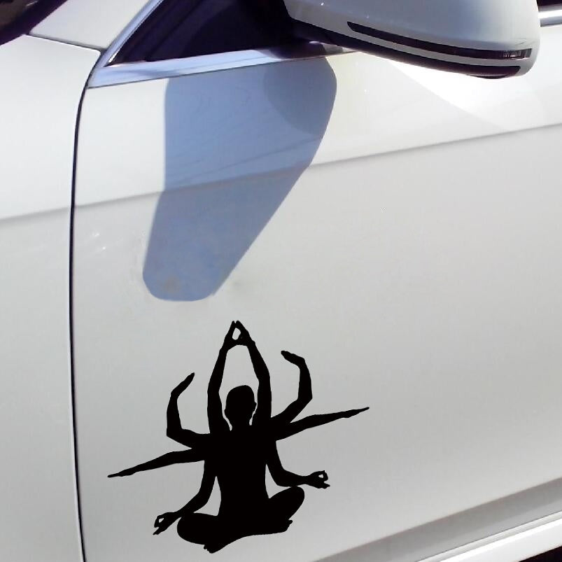 2018 NEW 1PCS 18cm*15.8cm Yoga Buddhism Meditation Decor Vinyl Car Truck Motorcycle Stickers Decals