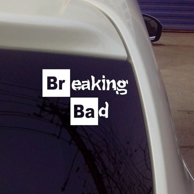 1PCS 12.3*20CM Classic American TV Series Breaking Bad Walt White Vinyl Sticker Car Window Decal