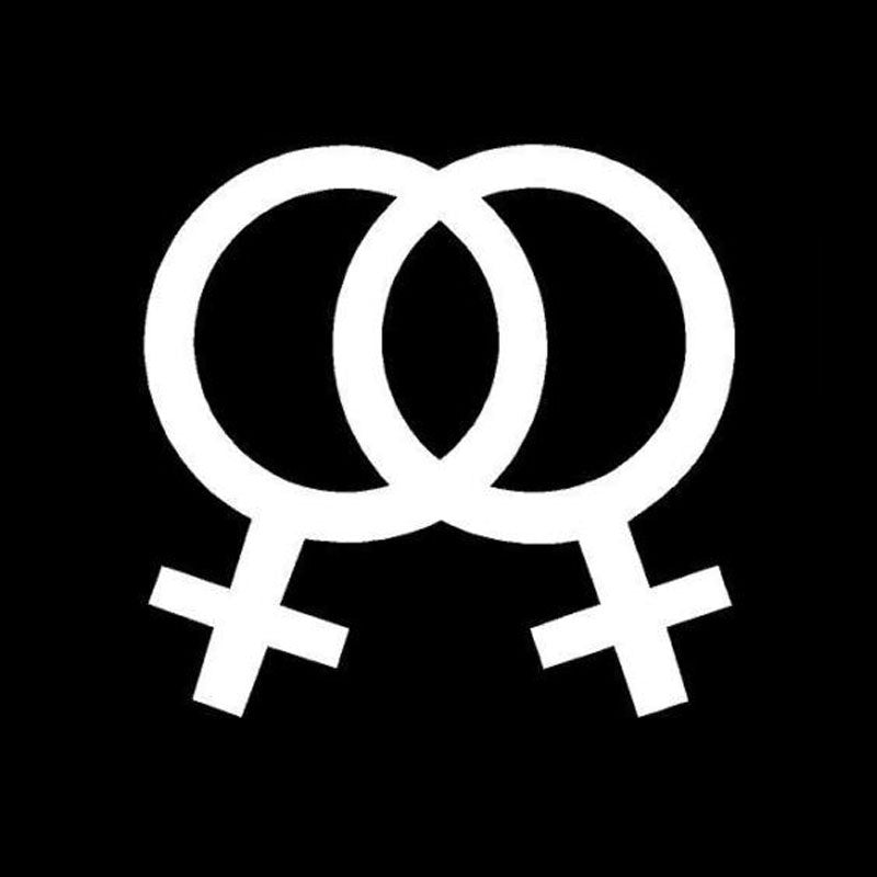 Fashion 13.9*13.3CM Interesting Lesbian Flag Car Stickers Stylish Motorcycle Vinyl Decals