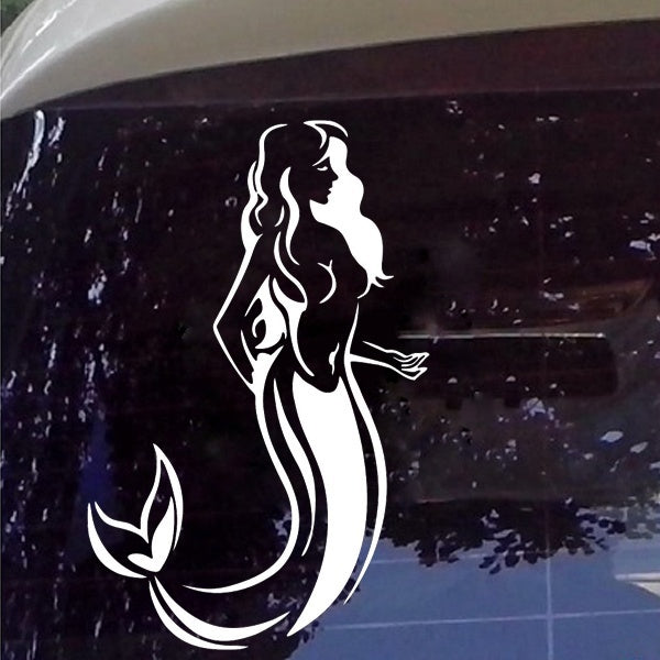 Fashion 1PCS 13*20CM Mermaid Tribal Fantasy Ocean Girl Fish Car Window Vinyl Decal Stickers