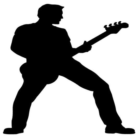 New Brand Bass Guitar Music Band Art Car Sticker For Truck Window Bumper Door Kayak Vinyl Decal Leisure hippie jazz guitar Country Music