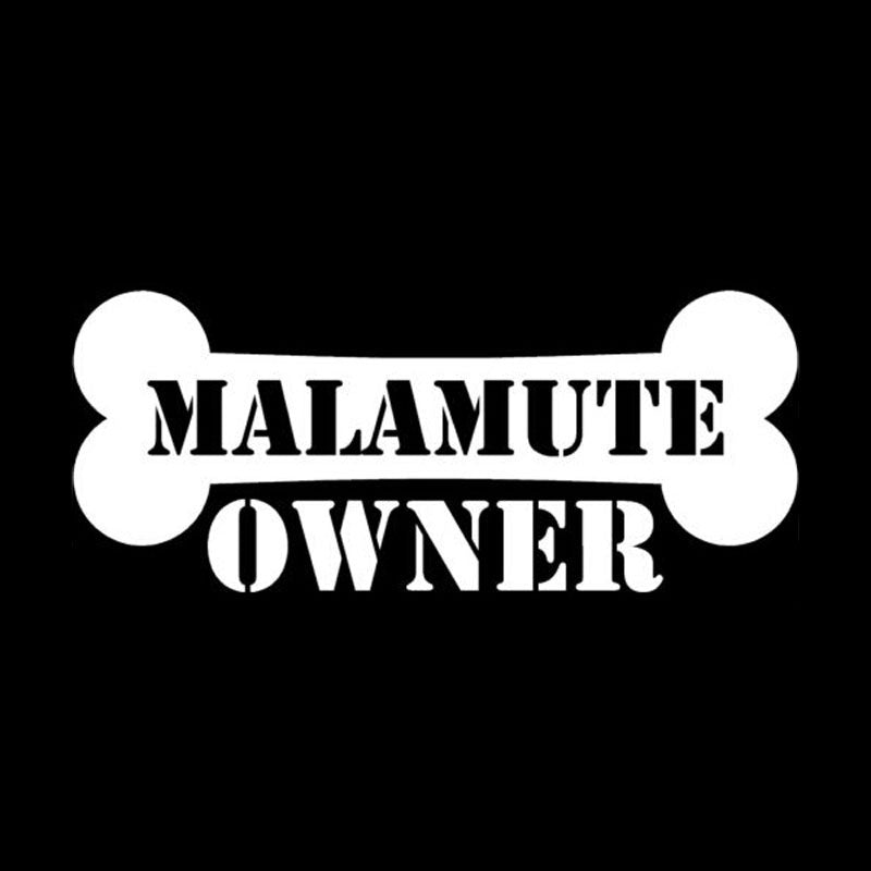 New Hot 15cm*6.4cm Creative Car Styling Bone Dog Malamute Owner Cute Car Stickers