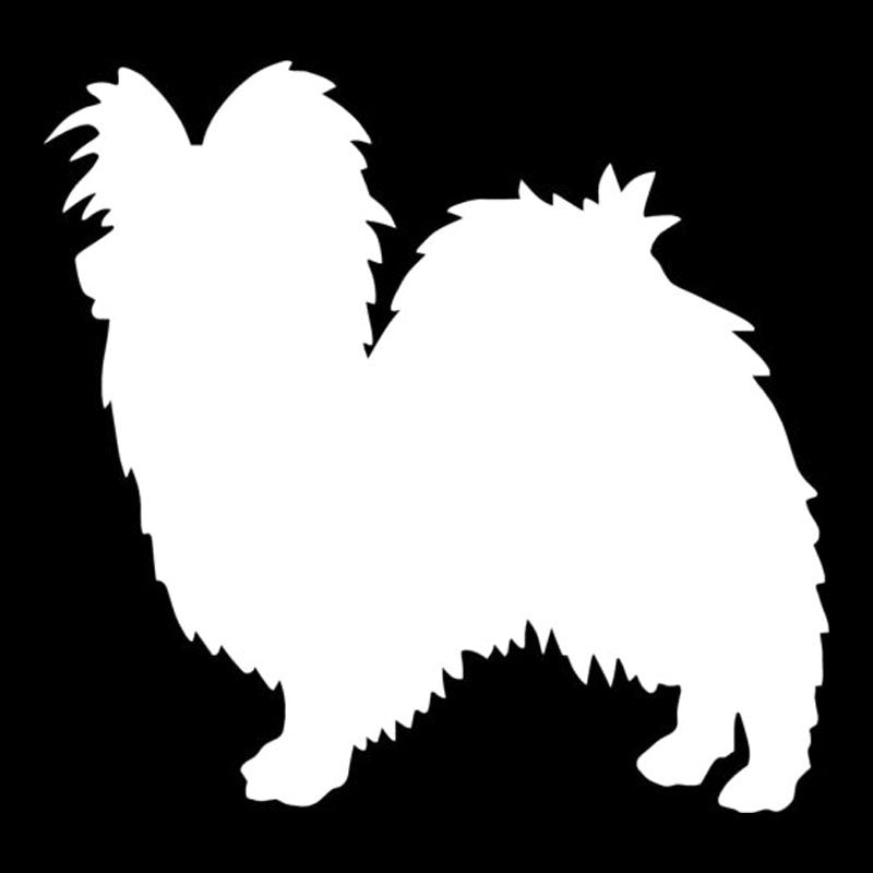 9.9*9.5CM Papillon Dog Vinyl Decal Silhouette  Car Stickers Car Styling Accessories