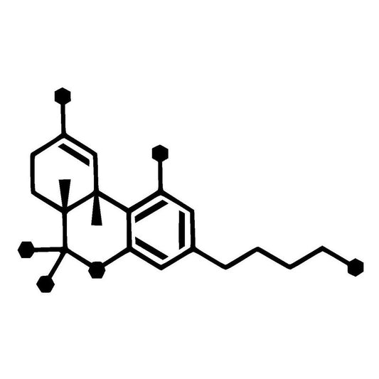 High-quality 20.5*12.1CM THC MOLECULE Vinyl Decal Sticker Personalized Car Motorcycle Car Styling