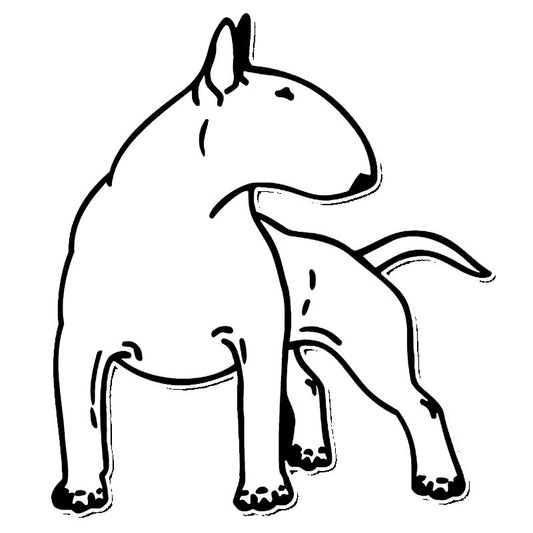 New Brand 12.3*14CM Bull Terrier Dog Car Bumper Stickers Funny Decals Car Styling Decoration Accessories