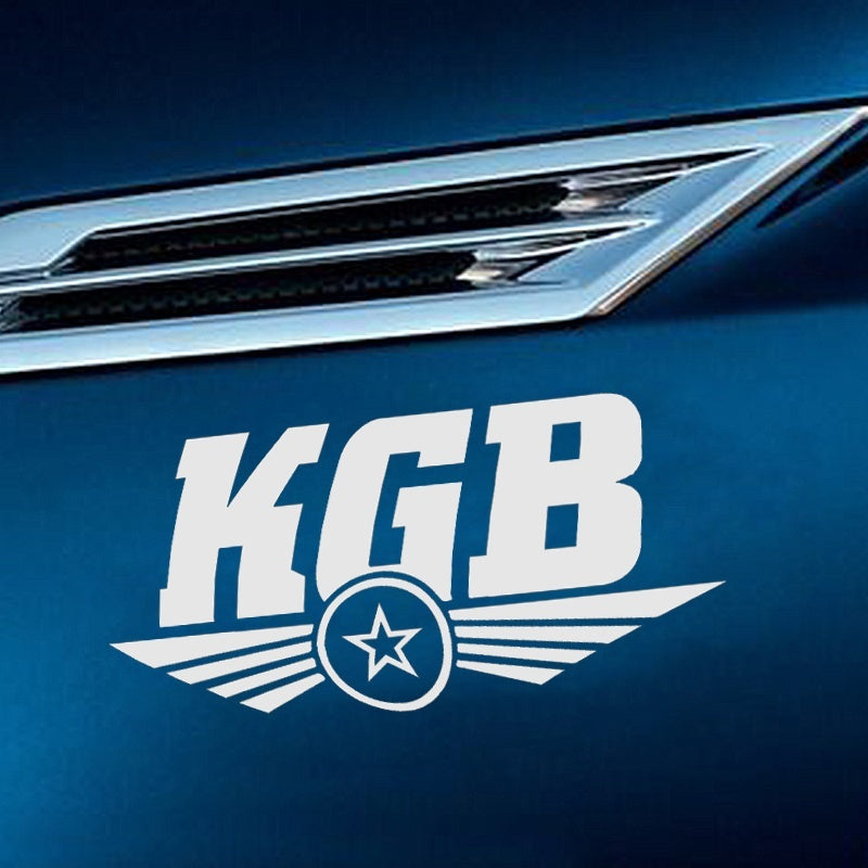 New Brand Ruthless Solemn Military Flag KGB Soviet Spy Russian Car Sticker for Bumper Door Laptop Kayak Home Car Decor Vinyl Decal