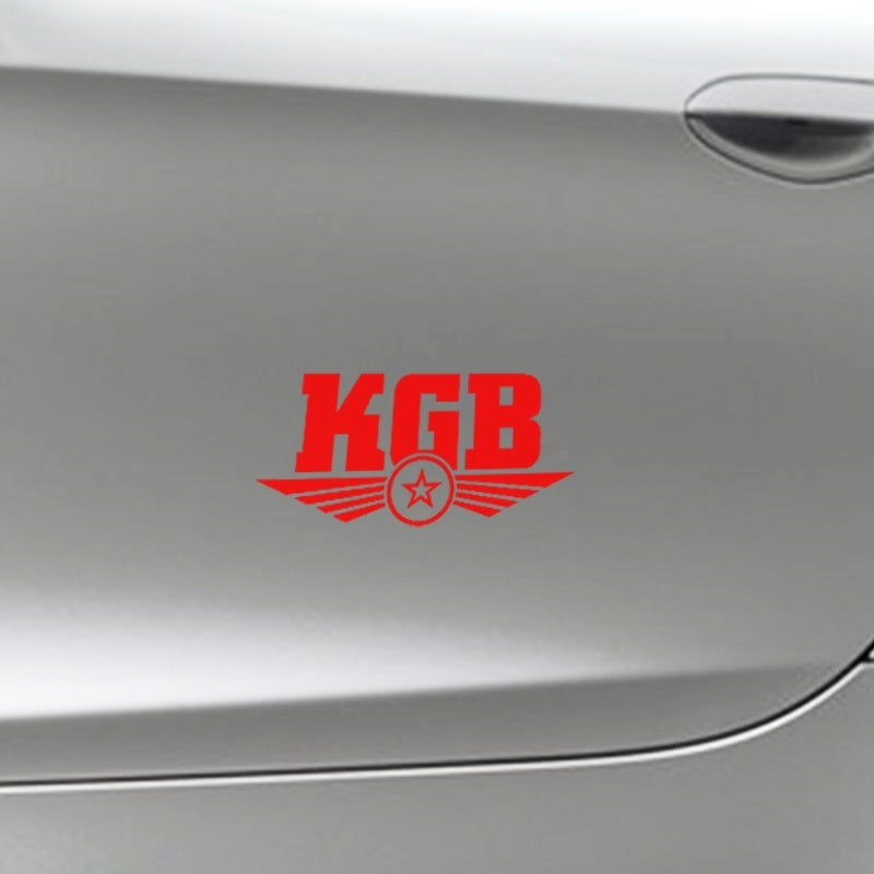 New Brand Ruthless Solemn Military Flag KGB Soviet Spy Russian Car Sticker for Bumper Door Laptop Kayak Home Car Decor Vinyl Decal
