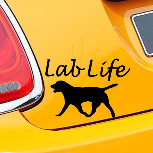 High-quality  Pet Lab Life Sticker Labrador Retriever Car Window Animal prints dog Golden Retriever Vinyl Decal Truck Bumper motorcycles
