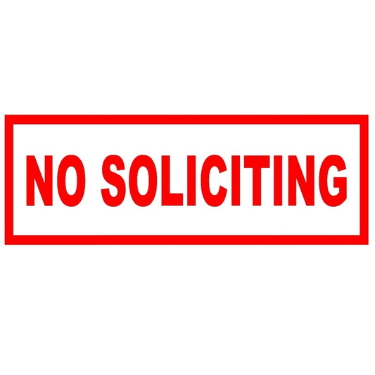 High-quality No Soliciting Abstract Artistic Lettering Casual Sticker for Window Motorcycle Laptop Vinyl Decal 4Colors
