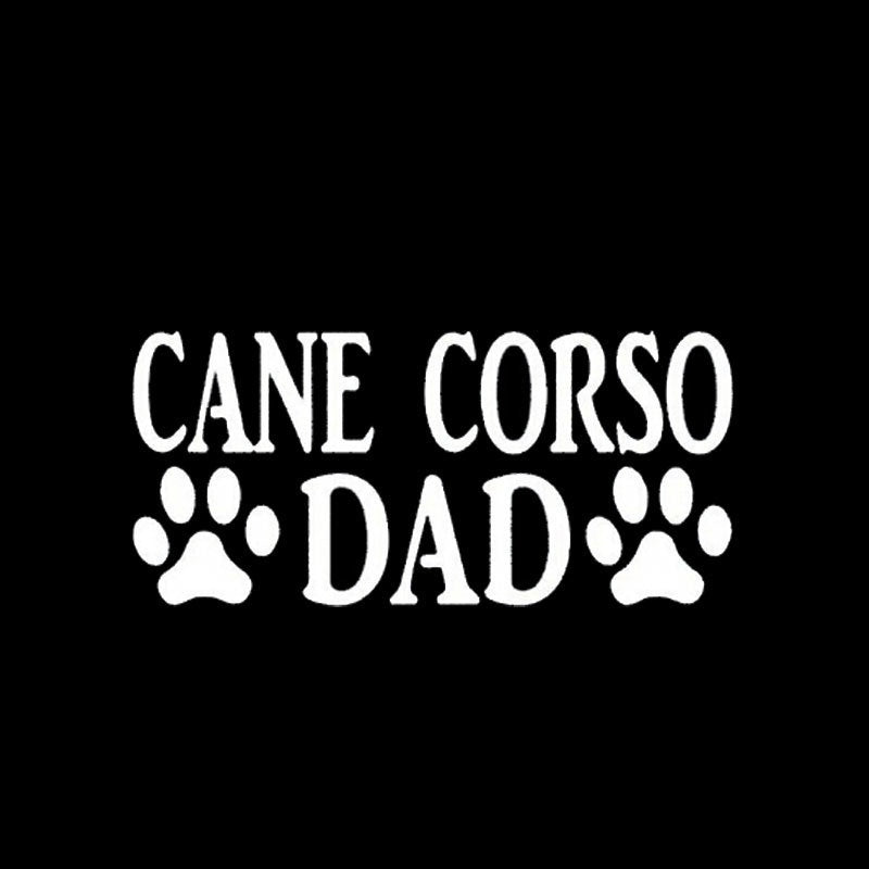 2018 NEW 14cm*7cm Character Animal Dog Paw Cane Corso Dad Creative  Vinyl Window Stickers
