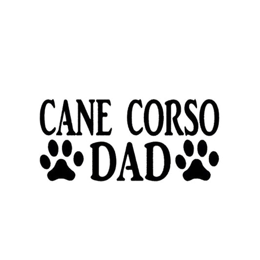 2018 NEW 14cm*7cm Character Animal Dog Paw Cane Corso Dad Creative  Vinyl Window Stickers