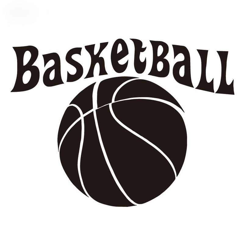 New Hot 1pcs PVC Vinyl Art Basket Ball Sports Styling Vinyl Car Stickers Auto Truck Door Window Funny Waterproof Decal Sticker