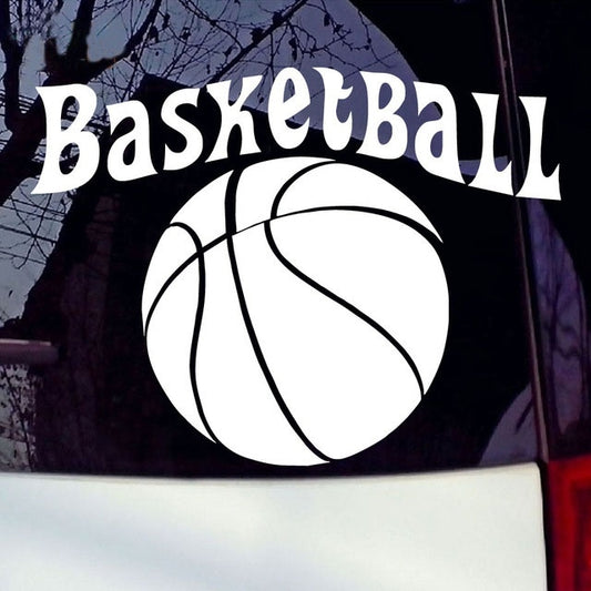 New Hot 1pcs PVC Vinyl Art Basket Ball Sports Styling Vinyl Car Stickers Auto Truck Door Window Funny Waterproof Decal Sticker