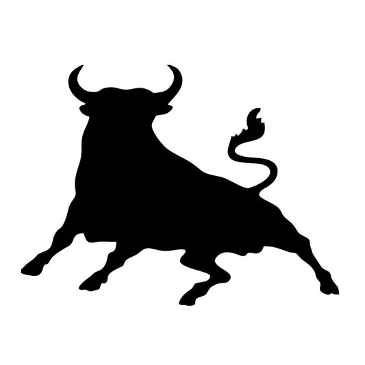 New Brand 14*10.6CM Spanish Bull  Cool Vinyl Car Sticker Car Styling Waterproof Decals Black/Silver/red/white