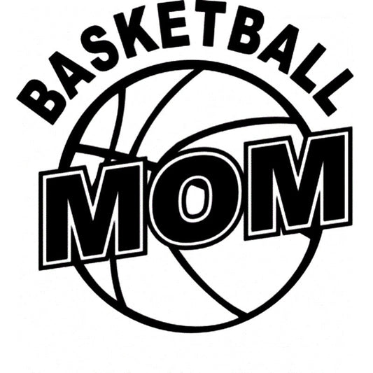 New Hot 12.7CM*12.7CM Basketball Mom Vinyl Decal Sticker Car Styling Funny Car Sticker Decals and Accessories Black Sliver red white