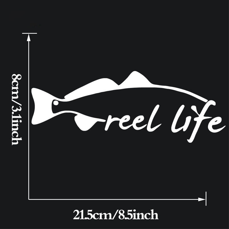 1PCS  21.5*8CM Go Fishing Vinyl Decal for Car Funny Sticker Car Styling Truck Decal Fishing Hunting Sports Outdoor Sticker Car Accessories