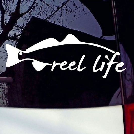 1PCS  21.5*8CM Go Fishing Vinyl Decal for Car Funny Sticker Car Styling Truck Decal Fishing Hunting Sports Outdoor Sticker Car Accessories