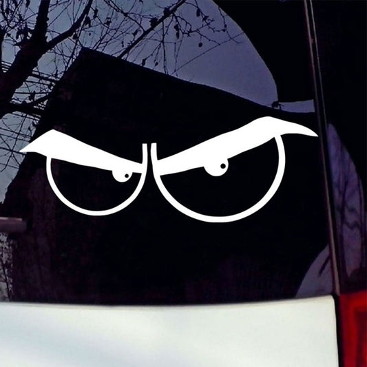 High-quality 1PCS 17*6CM Funny Angry Eyes Vinyl Car Sticker Angry Eyes Vinyl Removable Car Styling Accessories Decals Modern Adhesive