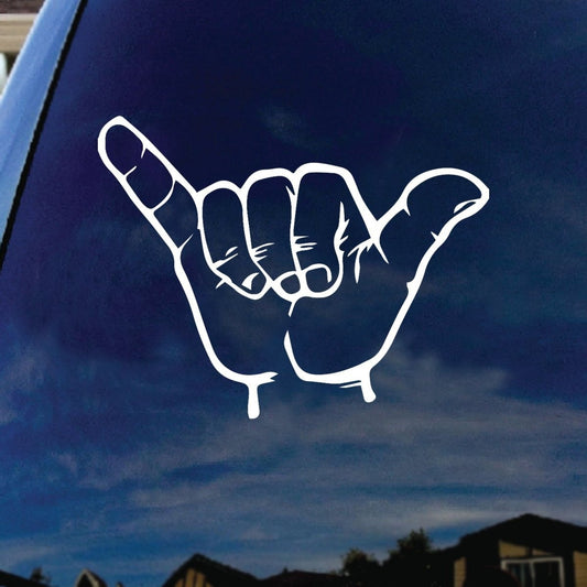 New Brand Hang Hand Symbol Shaka Car Window Vinyl Decal Sticker 6inch Wide