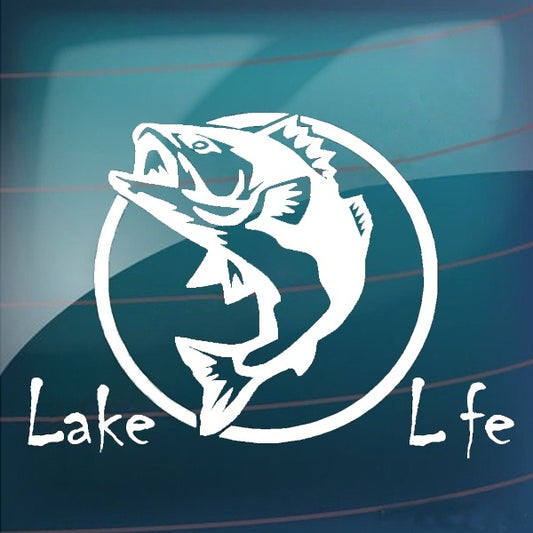 New Brand 1PCS 17.8CM*12.7CM Lake Life Fish Fishing Tackle Box Car Boat Car Stickers And Decals Motorcycle Car Stylings