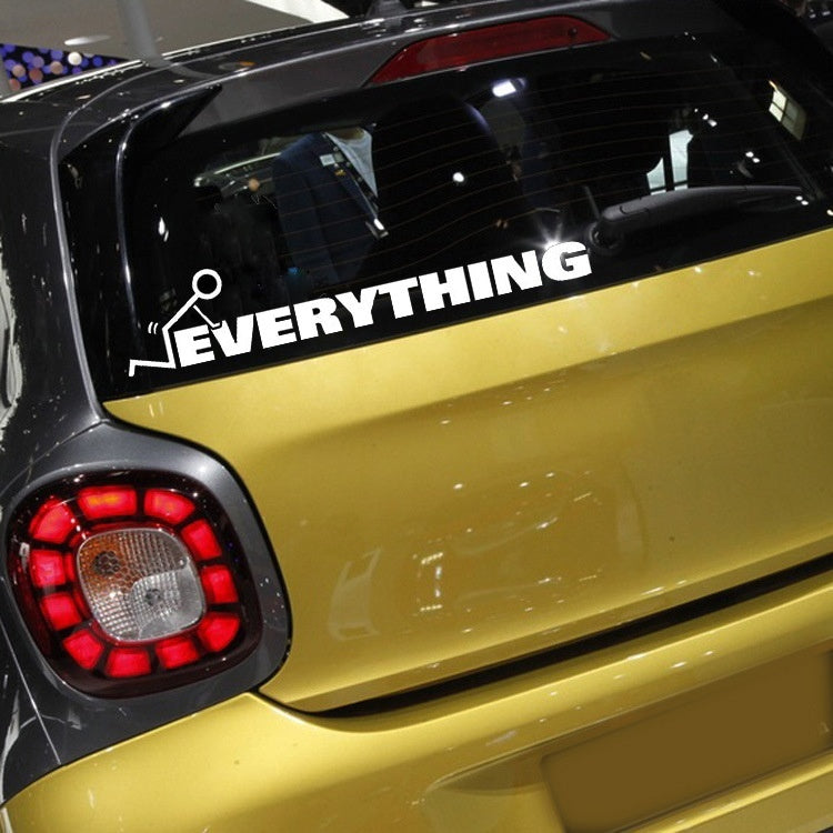 2018 NEW 1PCS 20cm*4cm Funny  Fu*k EVERYTHING Vinyl Car Body Side Door Stickers Decal