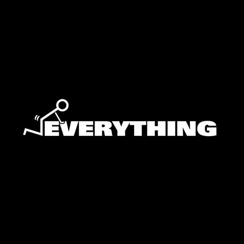 2018 NEW 1PCS 20cm*4cm Funny  Fu*k EVERYTHING Vinyl Car Body Side Door Stickers Decal