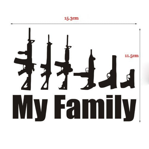 High-quality 1PCS 15.3*11.5CM Car Sticker My Family PVC Vinyl Waterproof Decal Art Truck Motorcycle Decoration Decal