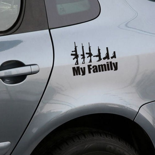 High-quality 1PCS 15.3*11.5CM Car Sticker My Family PVC Vinyl Waterproof Decal Art Truck Motorcycle Decoration Decal