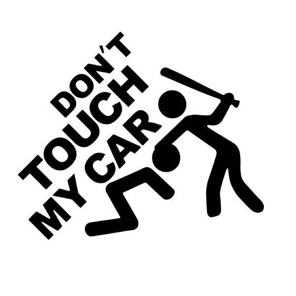 2018 NEW 1PCS 14*12cm Safety Warning Vinyl Car stickers" DO NOT TOUCH MY CAR " Car Styling car Motorcycles Decal Styling Accessories